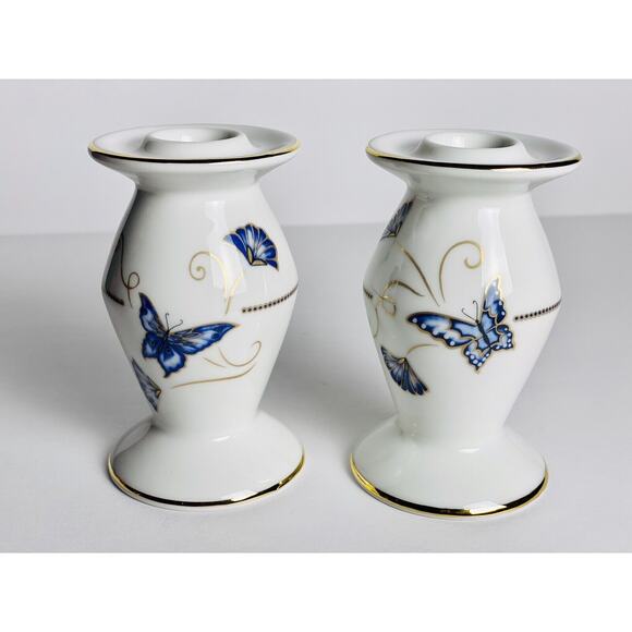 VTG Apilanlehti Fyrklovern Firkloveren Porcelain Candlestick Holders-set Of 2 - Picture 3 of 8